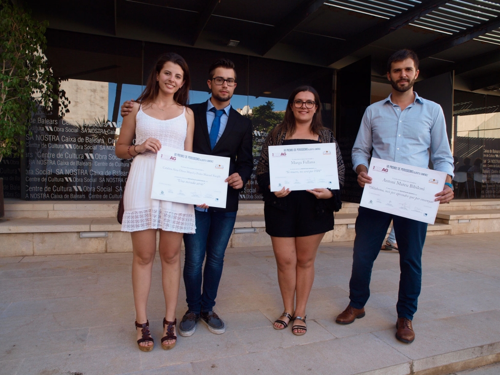 Cati Oliver, Pere Xucglà, Marga Fullana y Antoni Mateu, ganadores VII Premio Periodismo Alberta Giménez